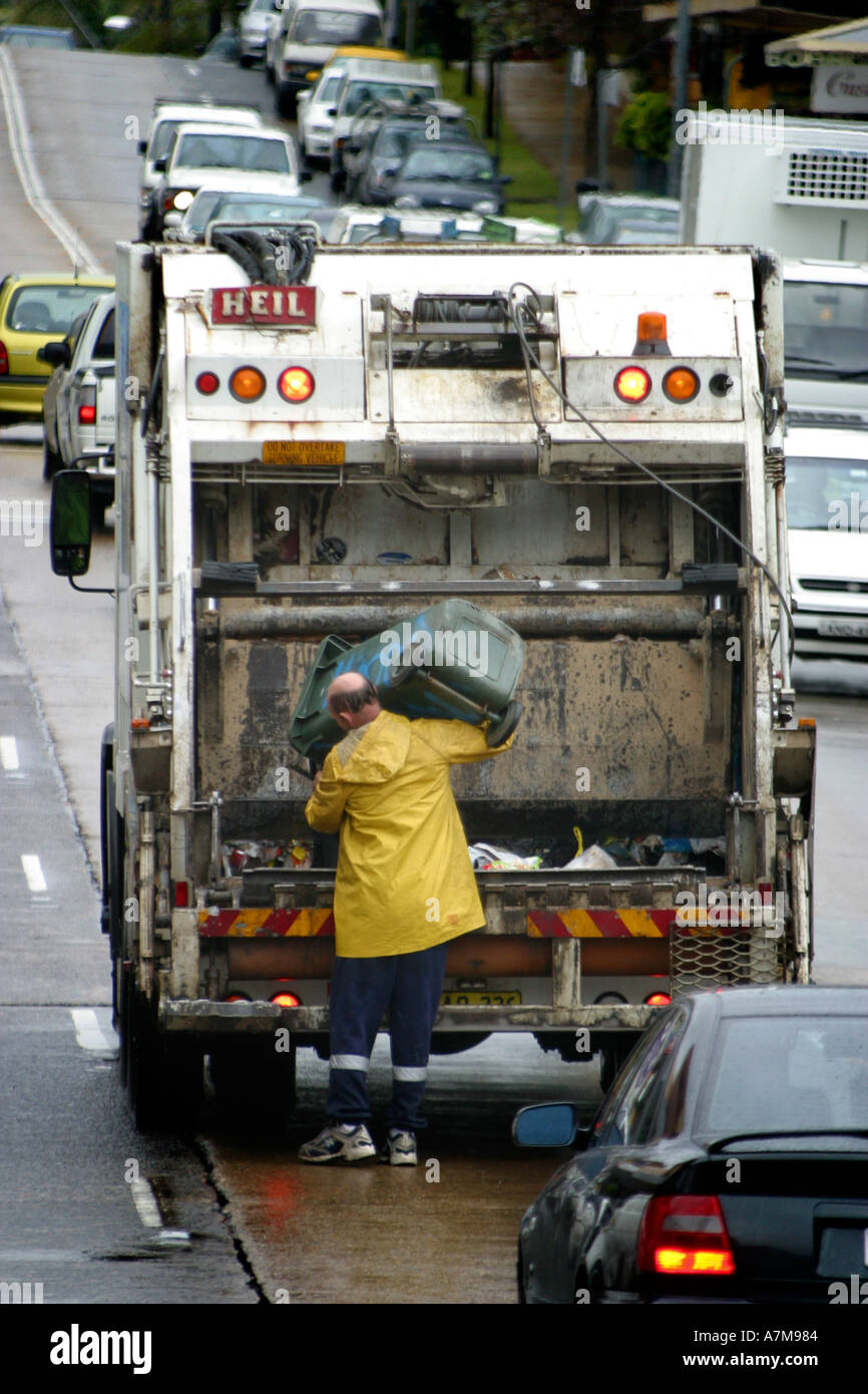 Müll sammelt LKW Müll Stockfoto