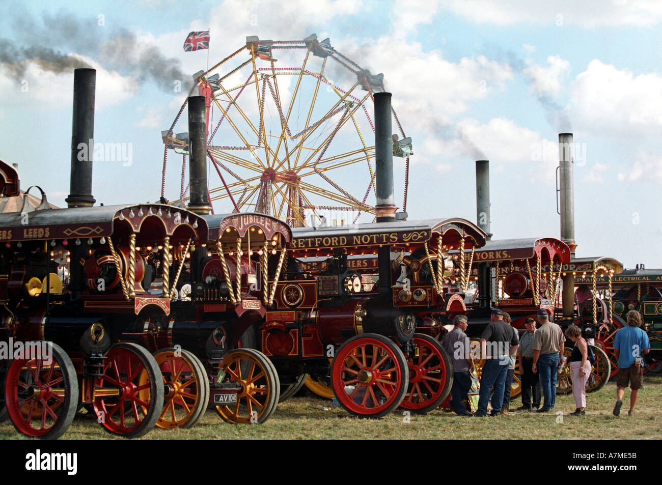 Dampfmaschinen Traktion an der Great Dorset Dampf Fair mit Blandford in Dorset England UK Stockfoto