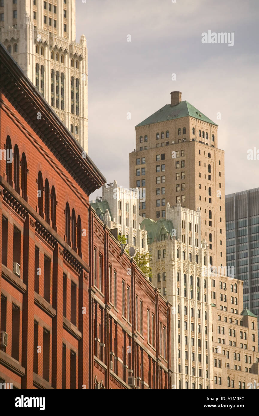 USA, New York, New York City, Manhattan: Tribeca, Loft Gebäudedetails / Hudson Street Stockfoto