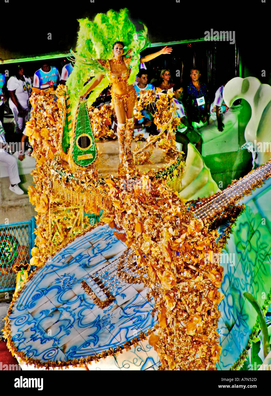 Rio De Janeiro Komputerhalle Villenviertel Samba-Schule Stockfoto