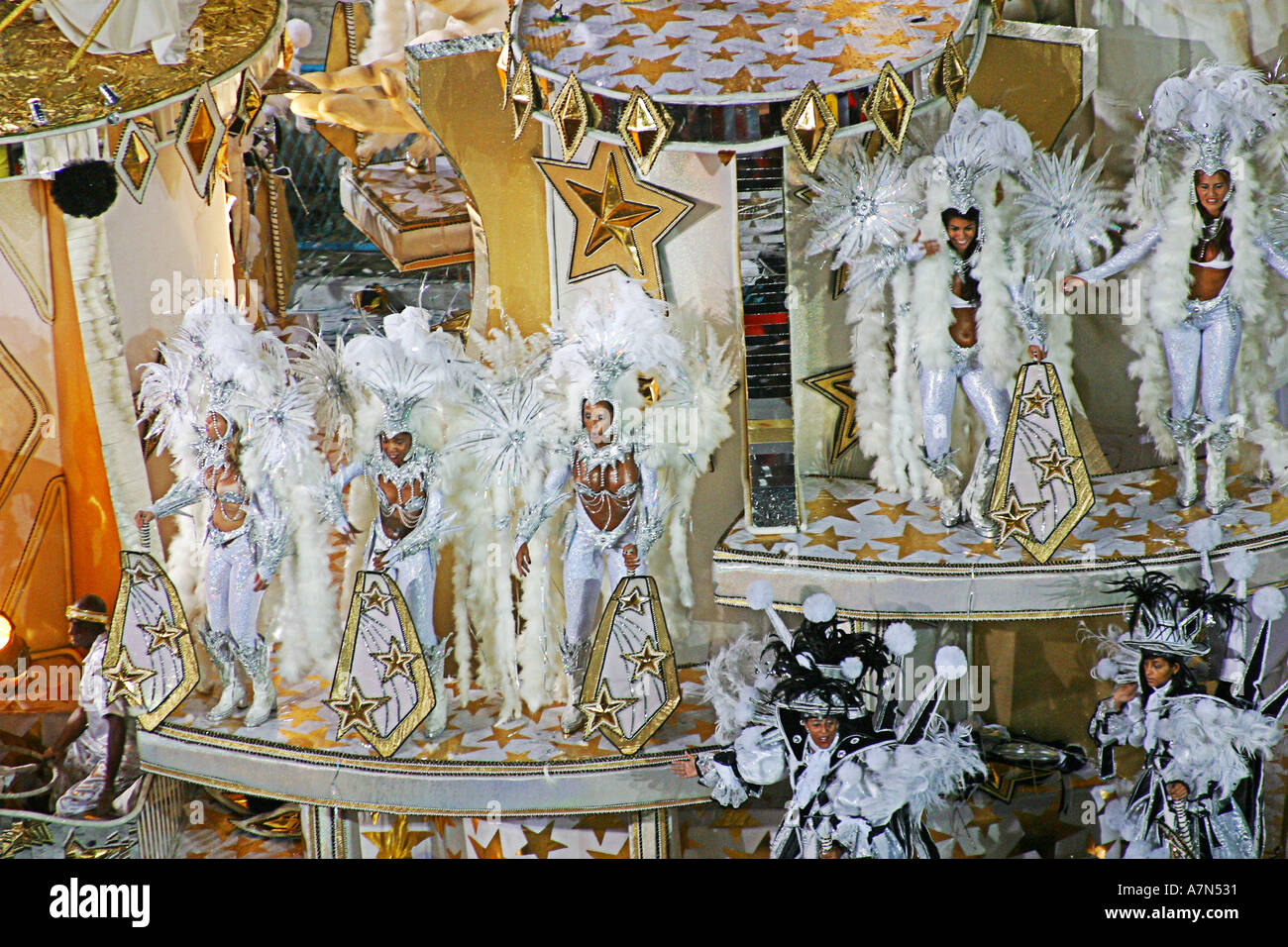 Rio De Janeiro Komputerhalle Villenviertel Samba-Schule Stockfoto