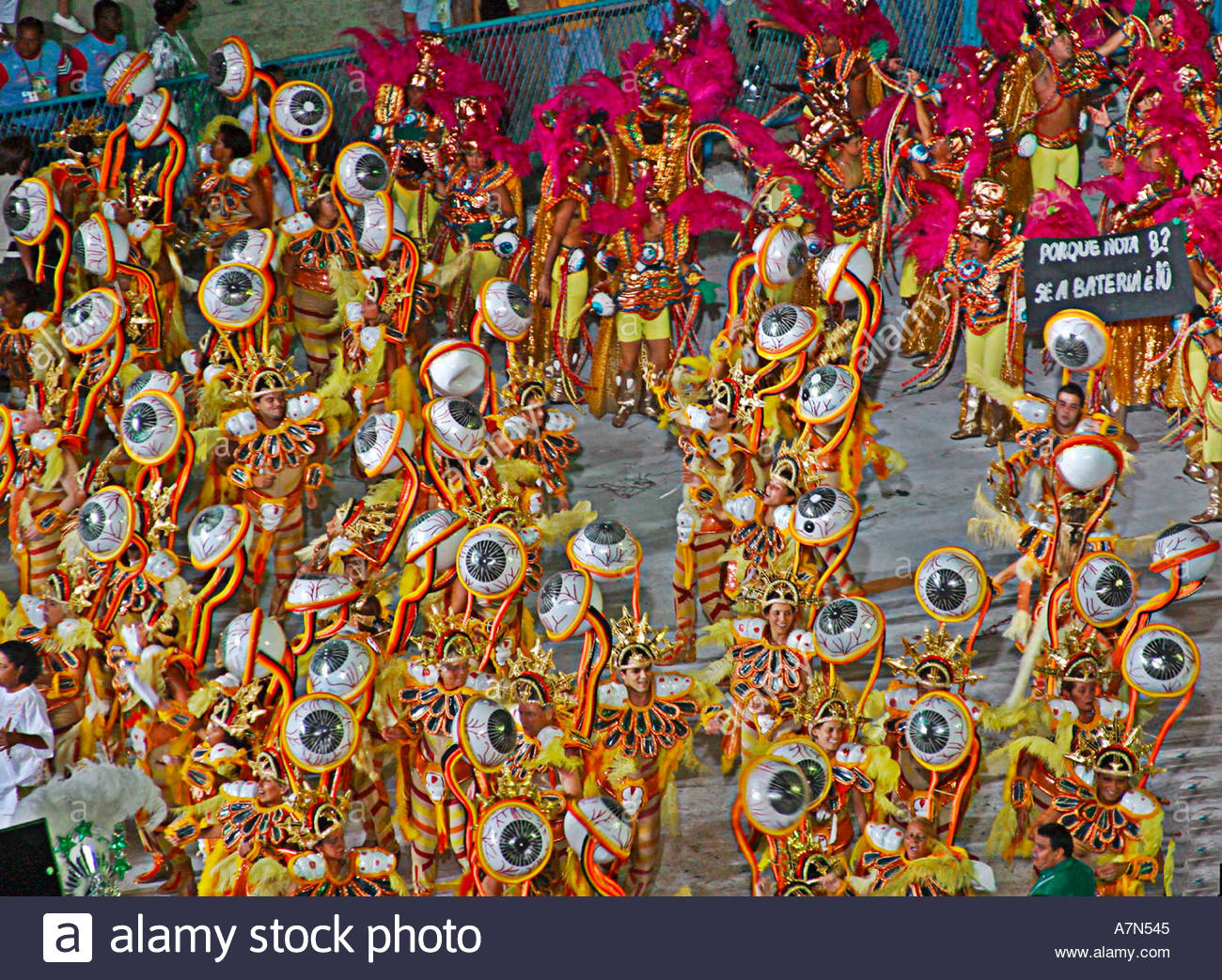 Rio De Janeiro Komputerhalle Villenviertel Samba-Schule Stockfoto