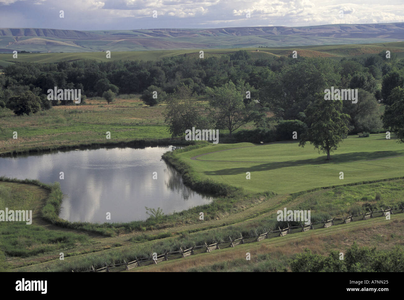 N.a., USA, Washington, Walla Walla, Whitman-Mission NAT ' l historische Stätte, Trail-Rad Spurrillen, Lewis und Clark Trail Stockfoto