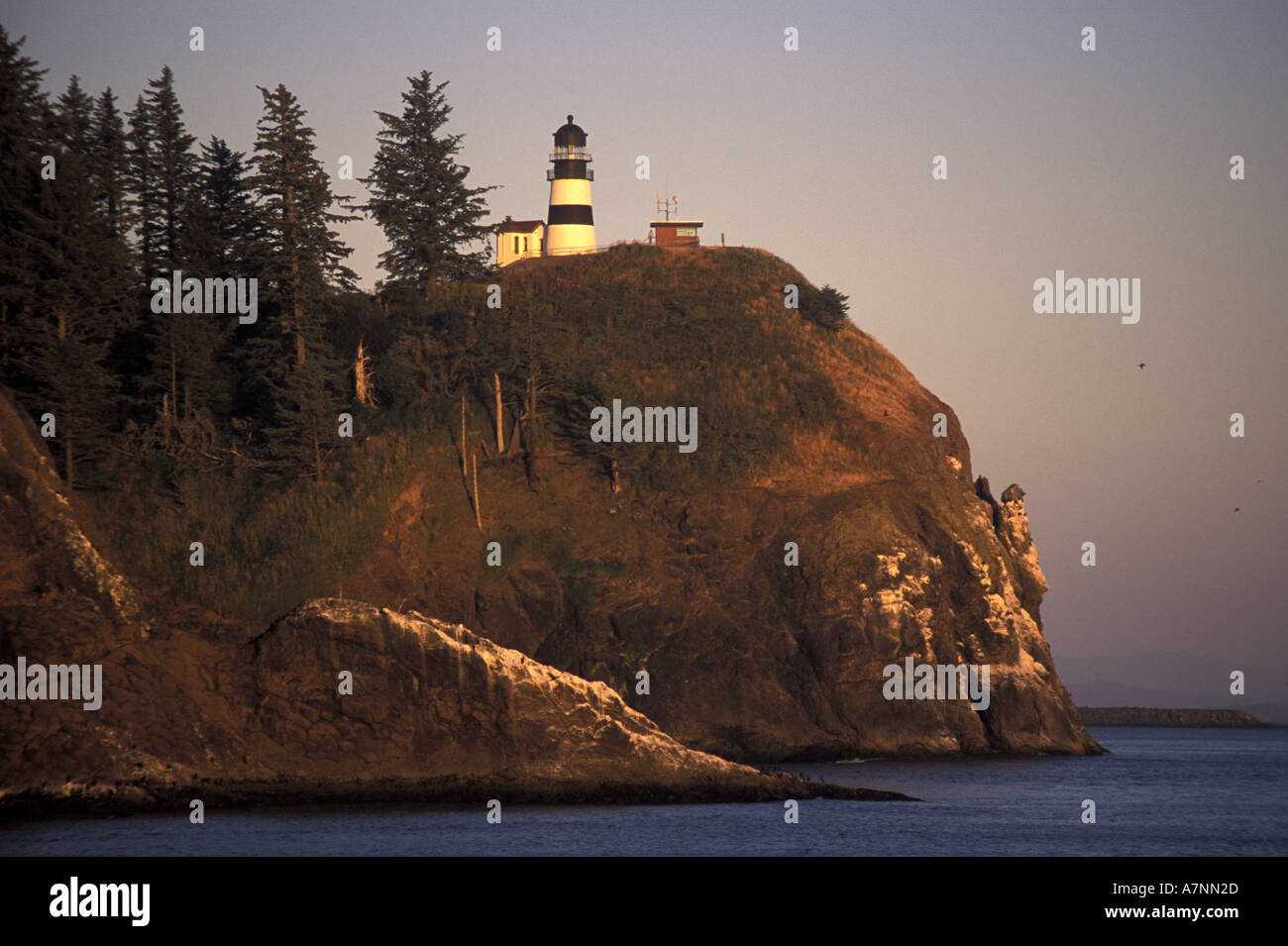 N.a., USA, Washington, Illwaco, Fort Canby St. Park, Leuchtturm Cape Enttäuschungen, Lewis und Clark Trail Stockfoto