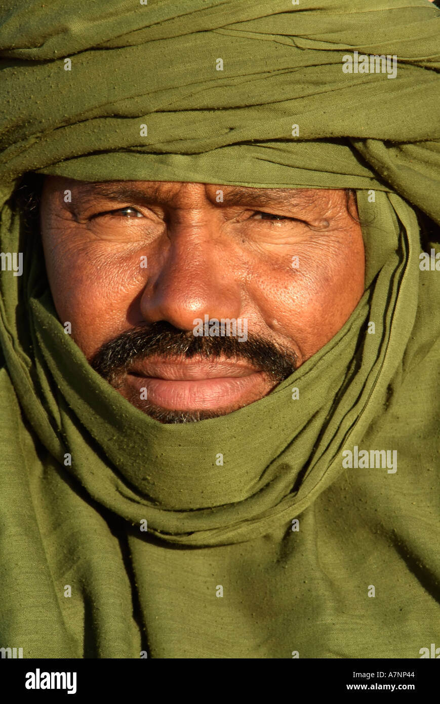 Tuareg Mann, Sahara Wüste, Libyen Stockfoto