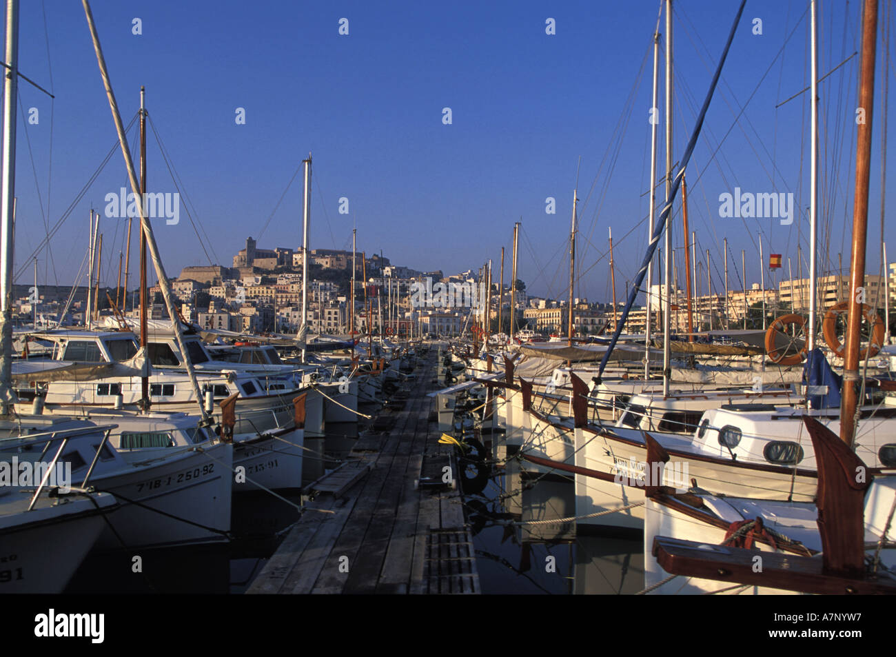 Spanien, Balearen, Ibiza Insel, die Hauptstadt Eivissa Stockfoto