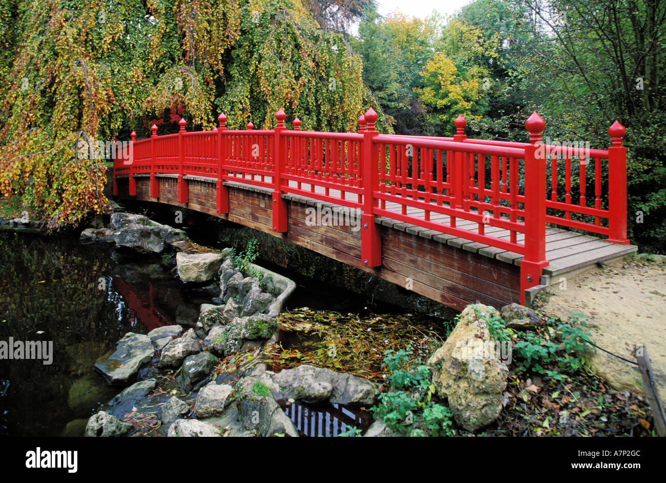 Frankreich, Hauts de Seine, Boulogne Billancourt, Rothschild-park Stockfoto