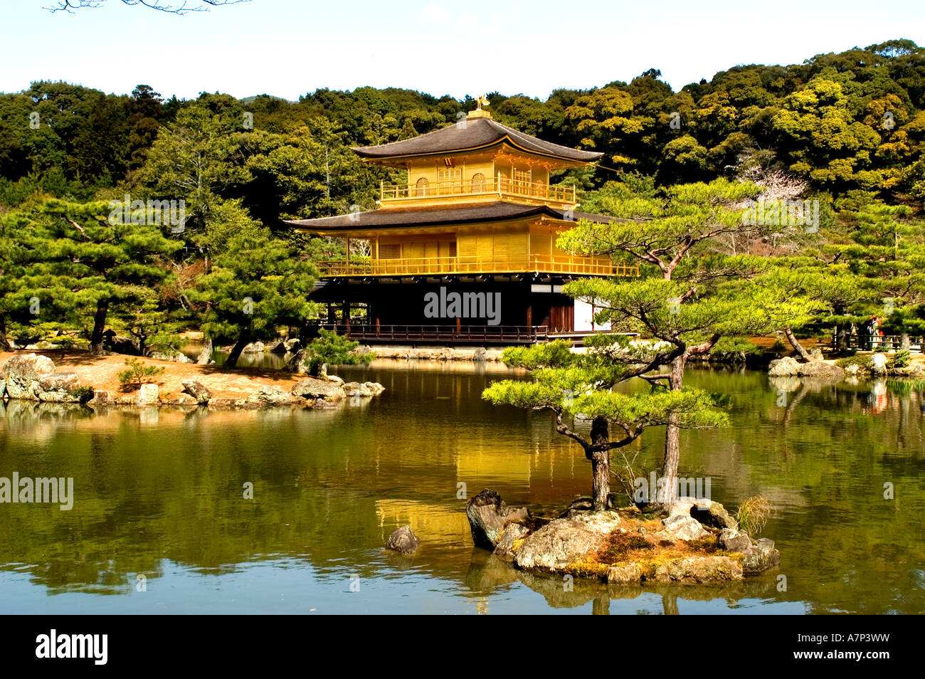 Goldener Pavillon Kinkaku-Ji ist der informelle Name der Rokuon-Ji in Kyoto-Tempel Stockfoto