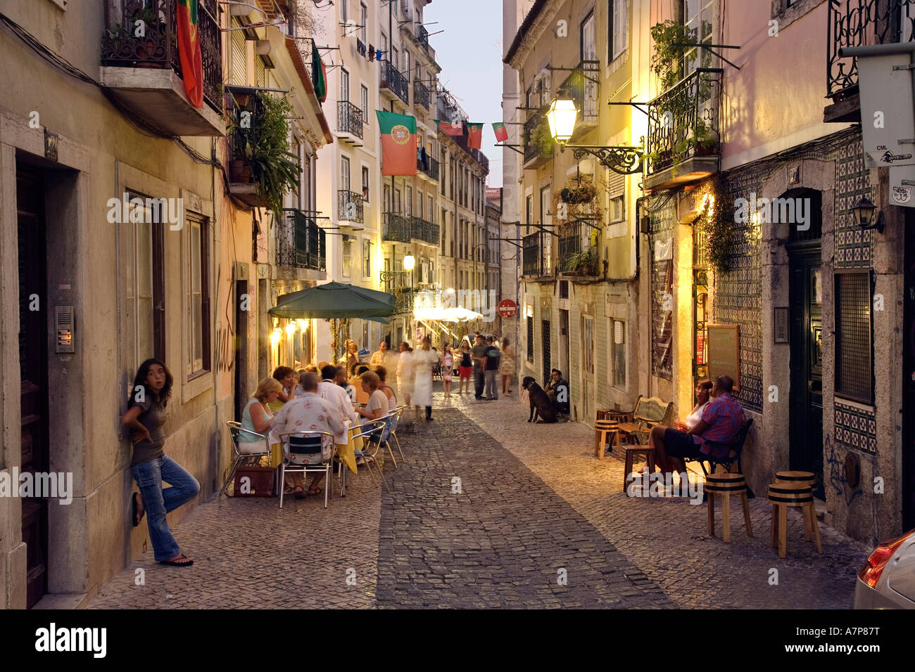 Gassen in Lissabon, Portugal Stockfoto