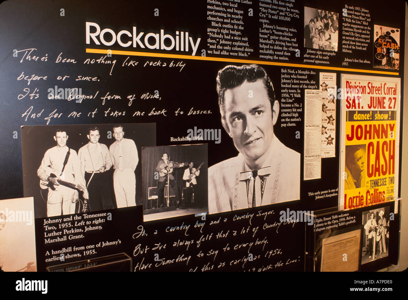 Tennessee, Süd, Davidson County, Nashville, Country Music City, Country Music Hall of Fame Johnny Cash Ausstellung TN046, Sightseeing Besucher reisen tr Stockfoto