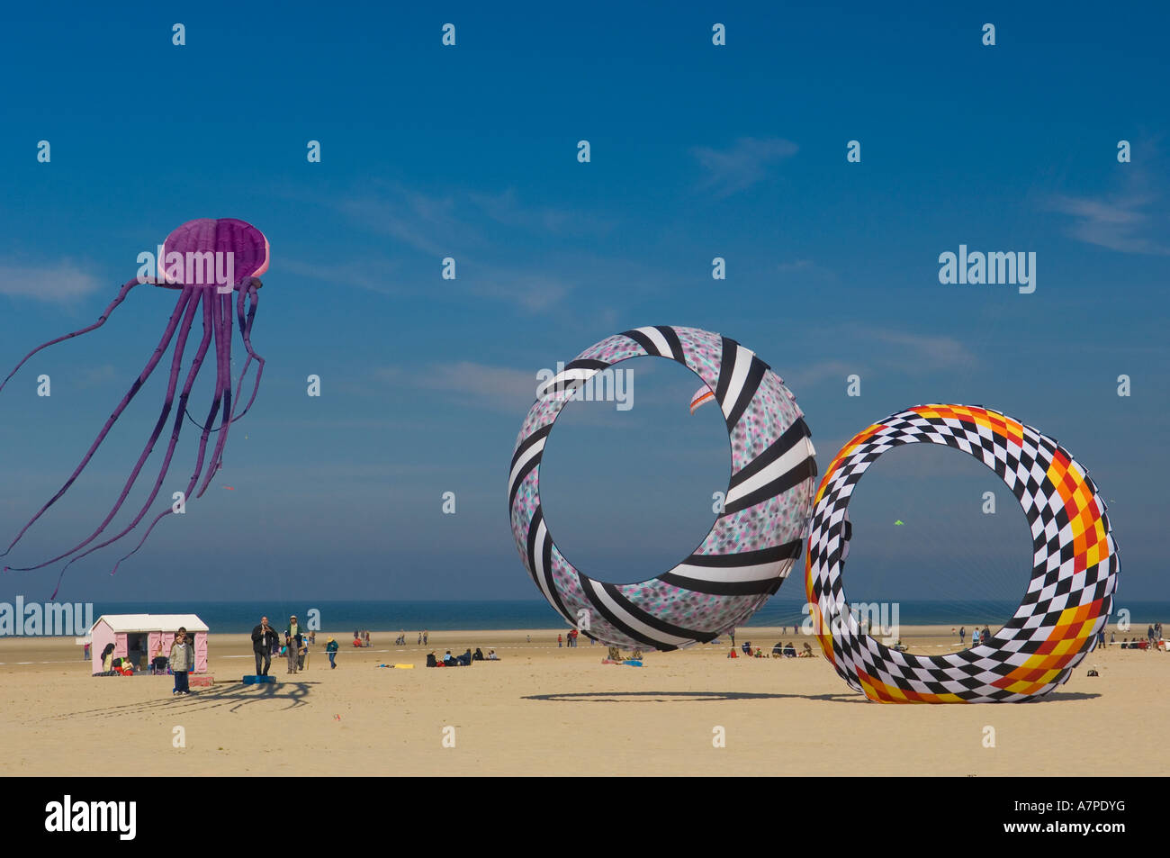 Berck Sur Mer International Kite Festival Frankreich Stockfoto