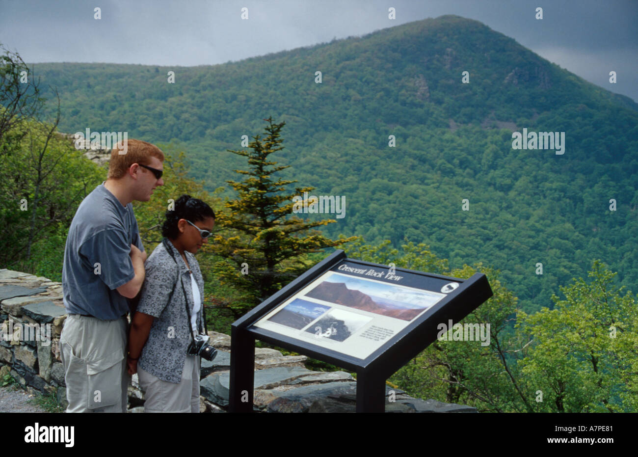 Shenandoah National Park Virginia,Bundesland,Natur,Natur,Landschaft,Landschaft,historische Erhaltung,Öffentlichkeit,Erholung,Skyline Drive Mile Marker 44 Stockfoto