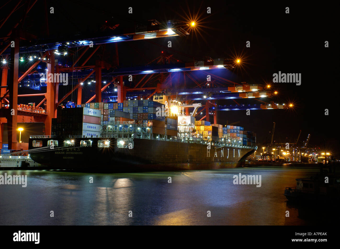 Hamburg Hafen terminal Eurogate Stockfoto