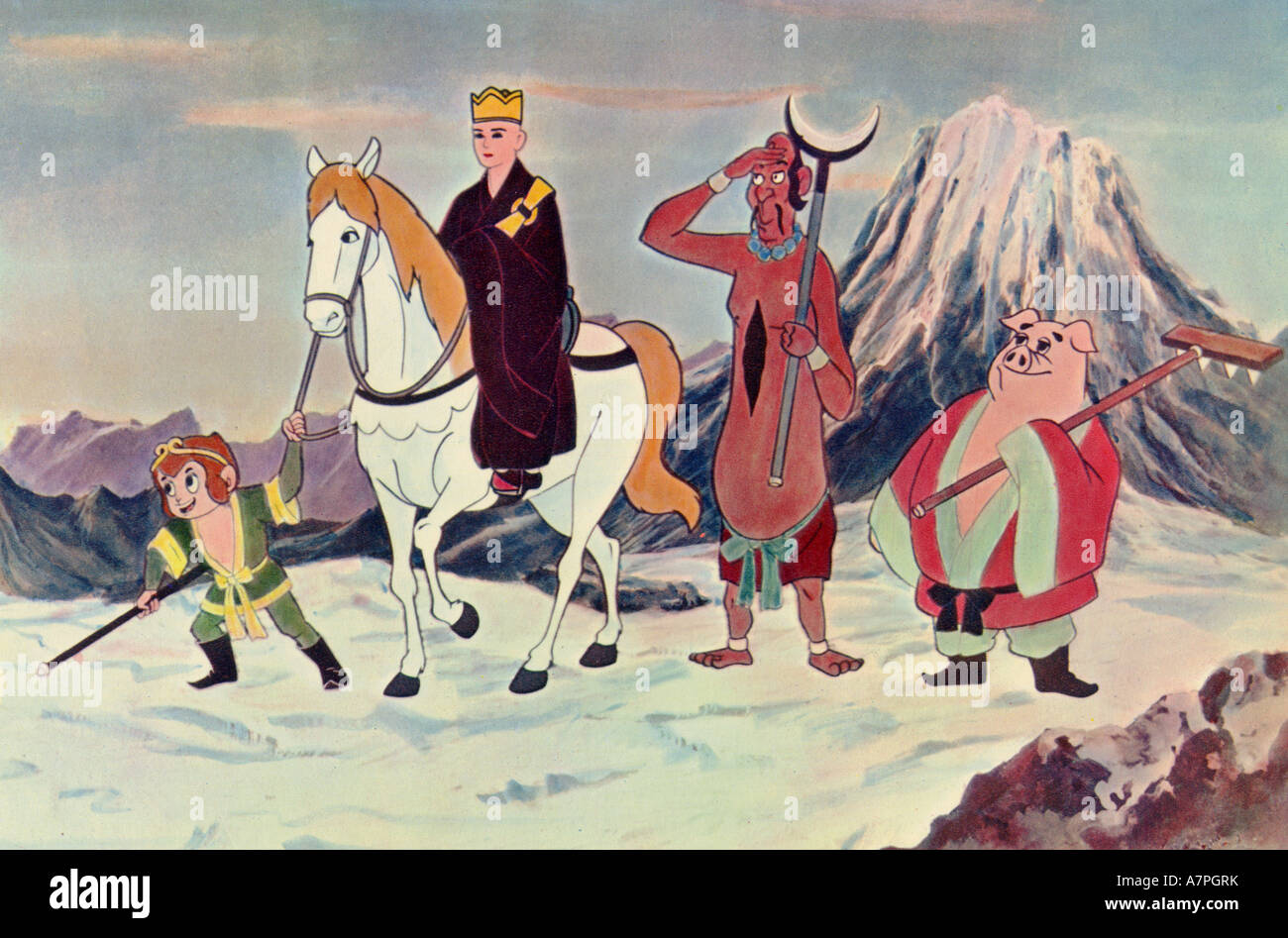 THE GREAT 1960 ALAKAZAM Toei Zeichentrickfilm Stockfoto