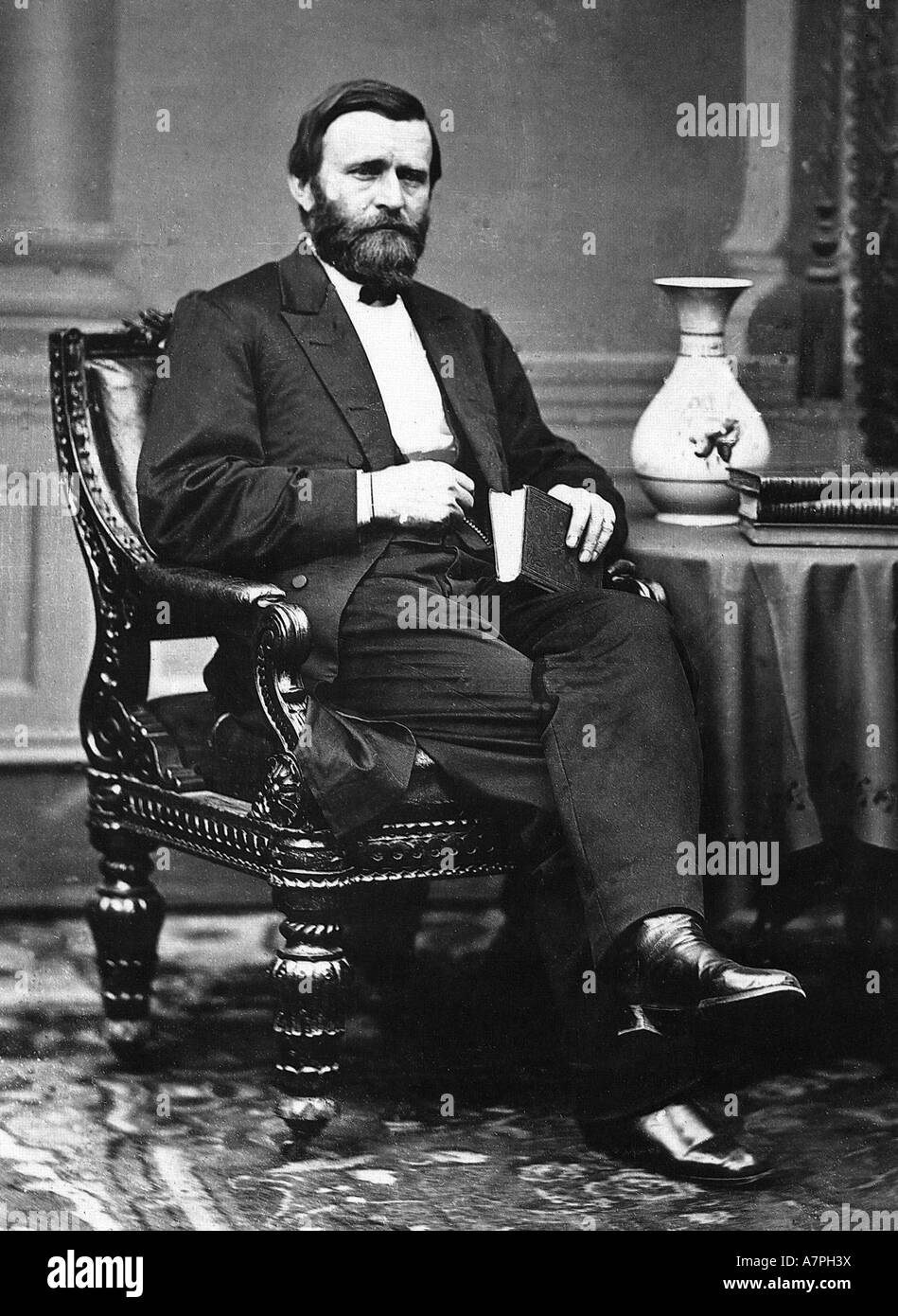 ULYSSES SIMPSON GRANT uns Soldaten (1822 bis 1885), der US-Präsidenten 1869 bis 1877 war Stockfoto