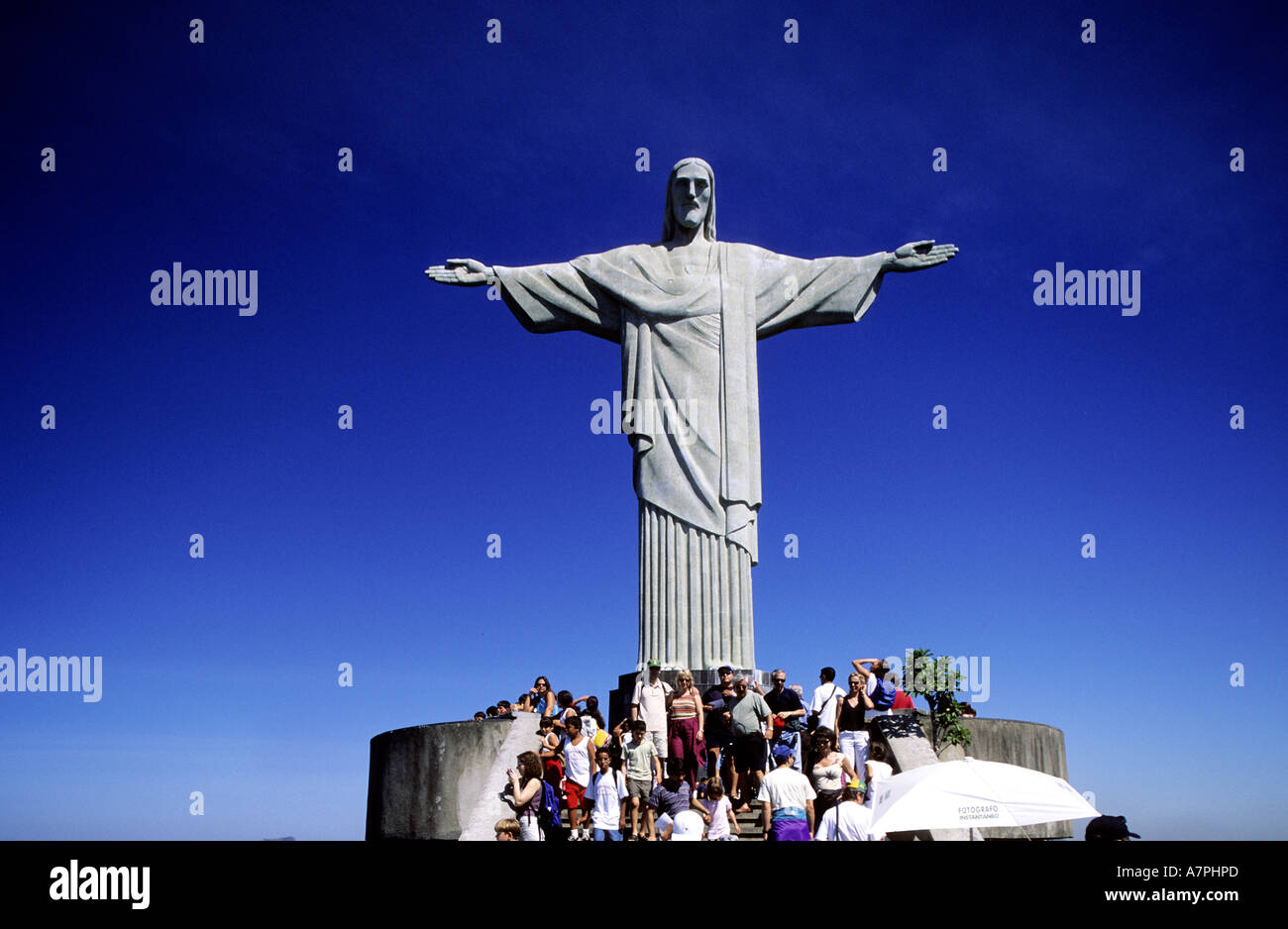 Brasilien, Rio De Janeiro, Corcovado, Redentor Christus mit 710m top Stockfoto