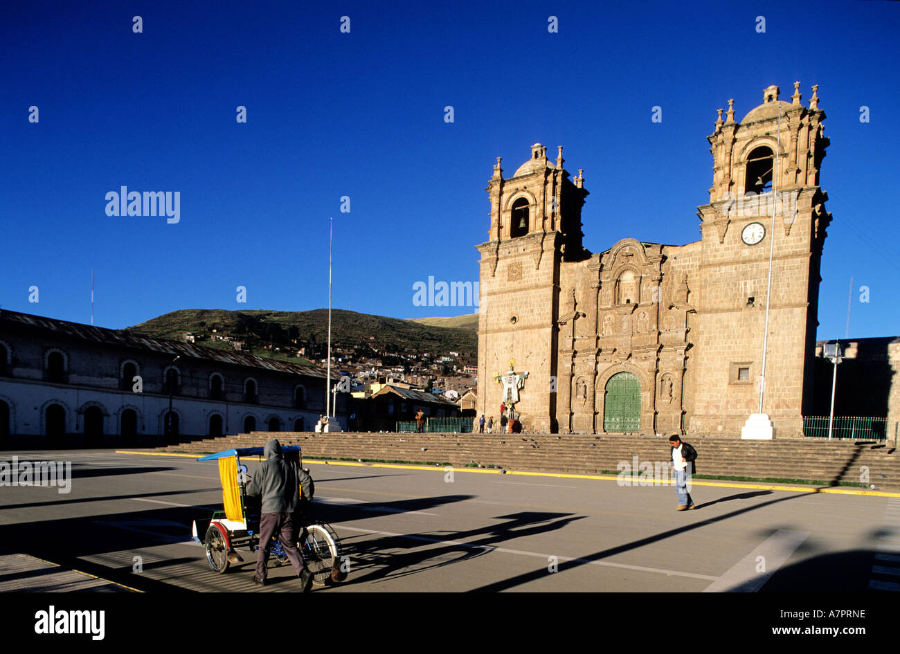 Peru, Cuzco Abteilung Stadt Cuzco, Compañia Kirche auf der Plaza de Armas Stockfoto