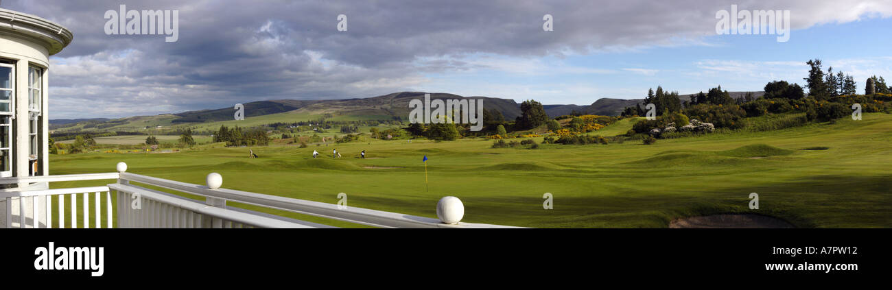 Die Könige-Kurs von der Veranda Dormy Clubhaus von Gleneagles Hotel Perthshire Schottland Stockfoto