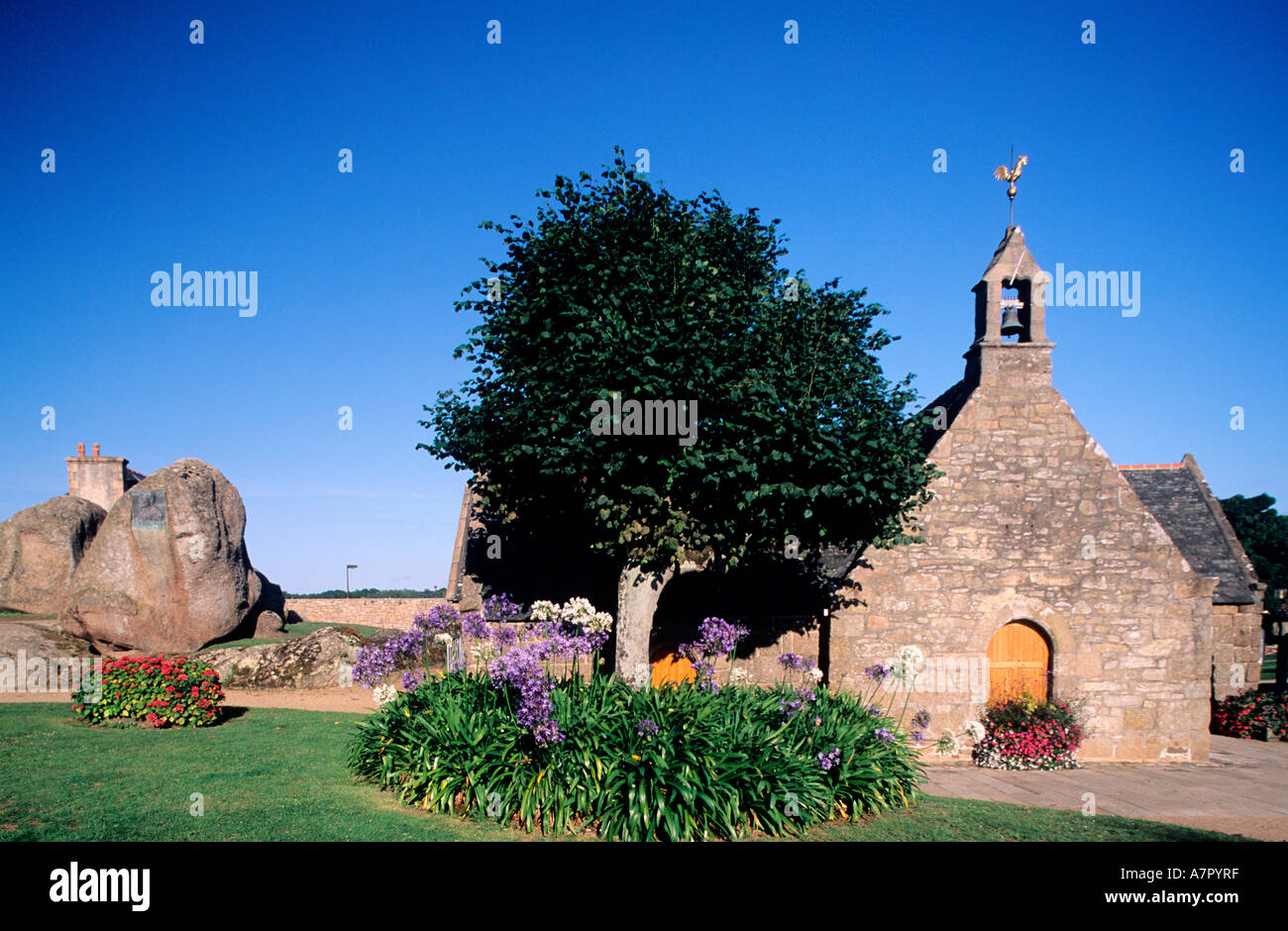 Frankreich, Côtes d ' Armor, Munitionsdepot, die Kapelle der Heiligen Anna des rochers Stockfoto
