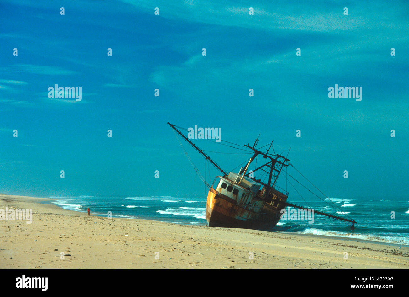 Schiffbruch auf dem Skelett Küste von Namibia Skeleton Coast Namibia Stockfoto