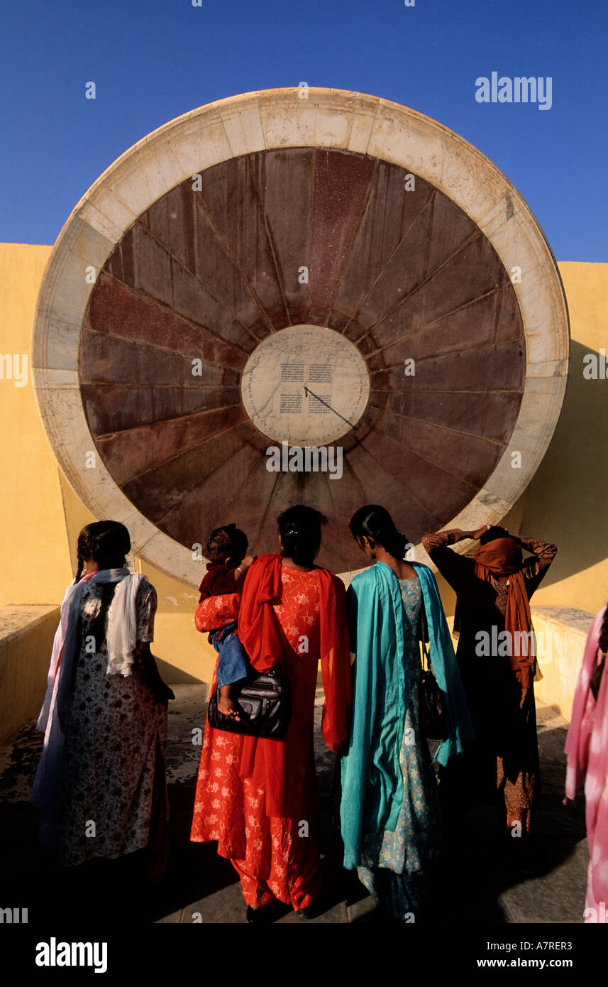 Indien, Rajasthan, Jaipur, die Sternwarte (Jantar Mantar) Stockfoto