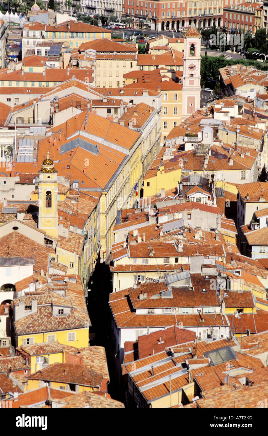 Frankreich, Alpes Maritimes, Dächer von Vieux Nice Stockfoto