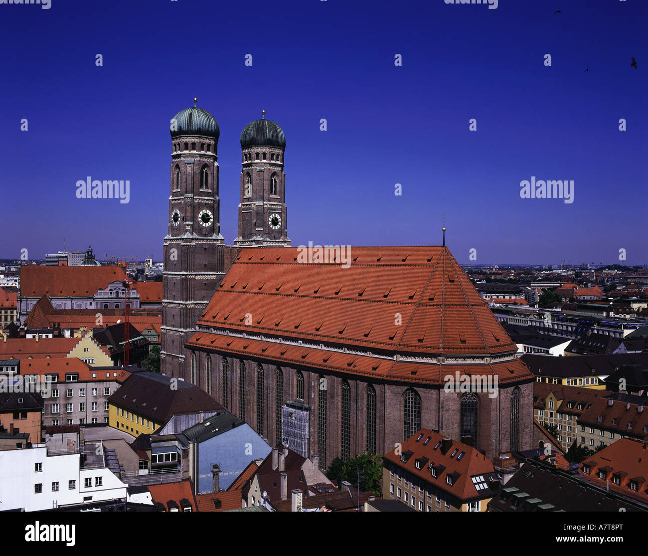 Rathaus-Türme in City, München, Bayern, Deutschland Stockfoto