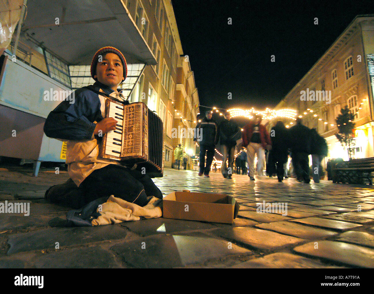 Zigeunermusiker Brasov Rumänien Stockfoto