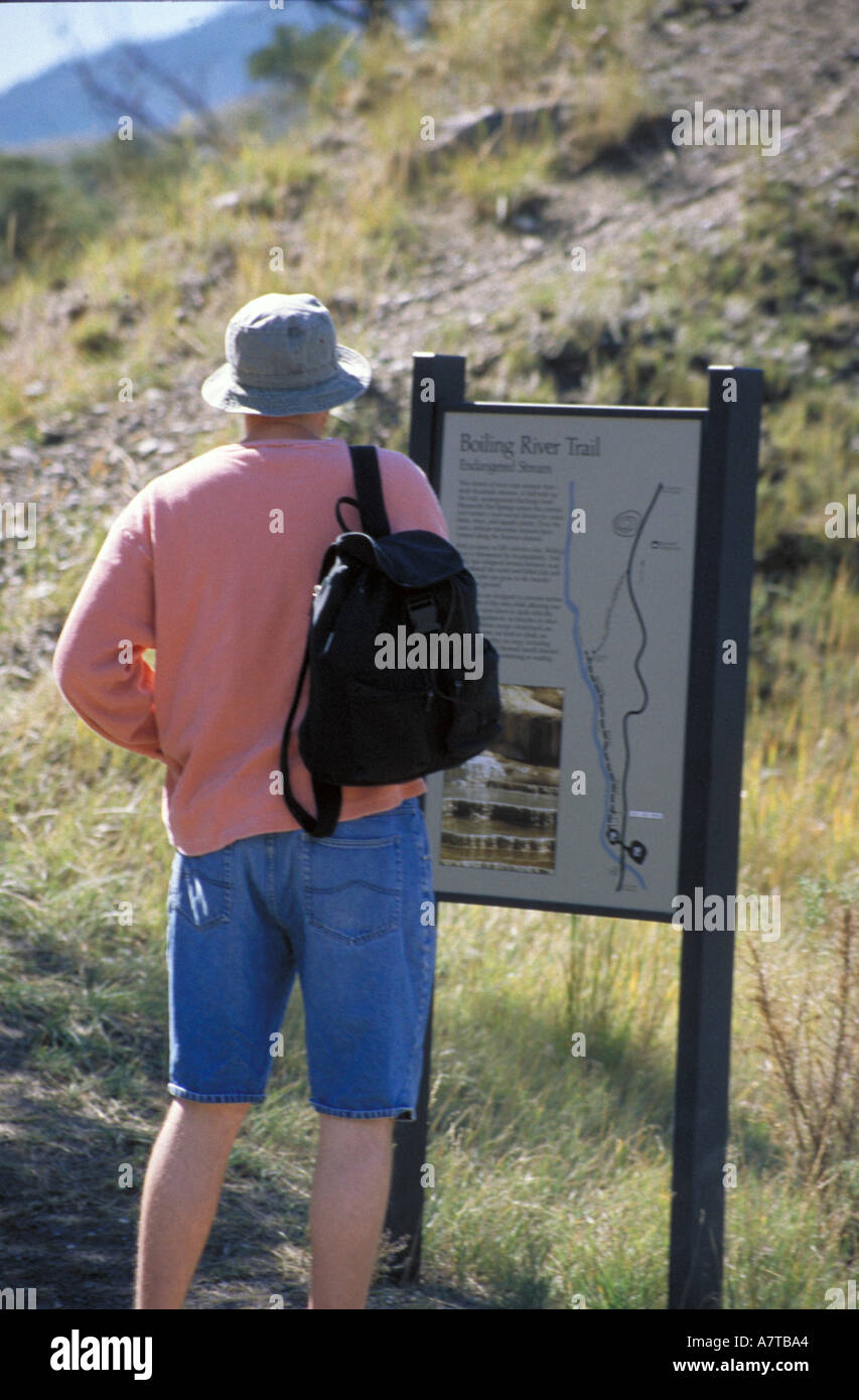 Wandern-Yellowstone-Nationalpark Stockfoto