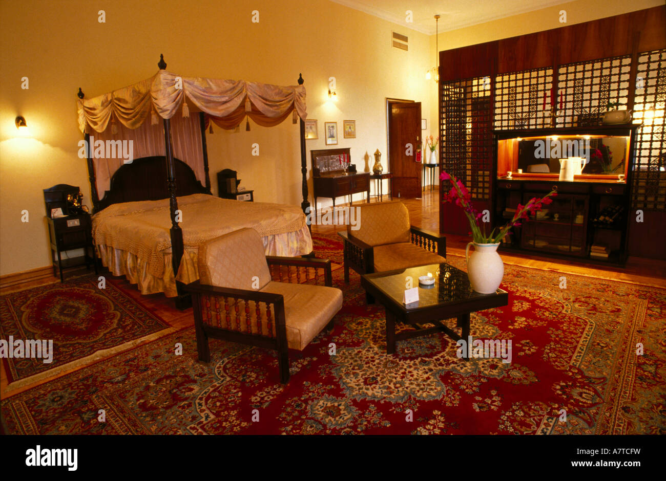 Innenräume von oben beleuchteten Raum, Assuan, Ägypten Stockfoto