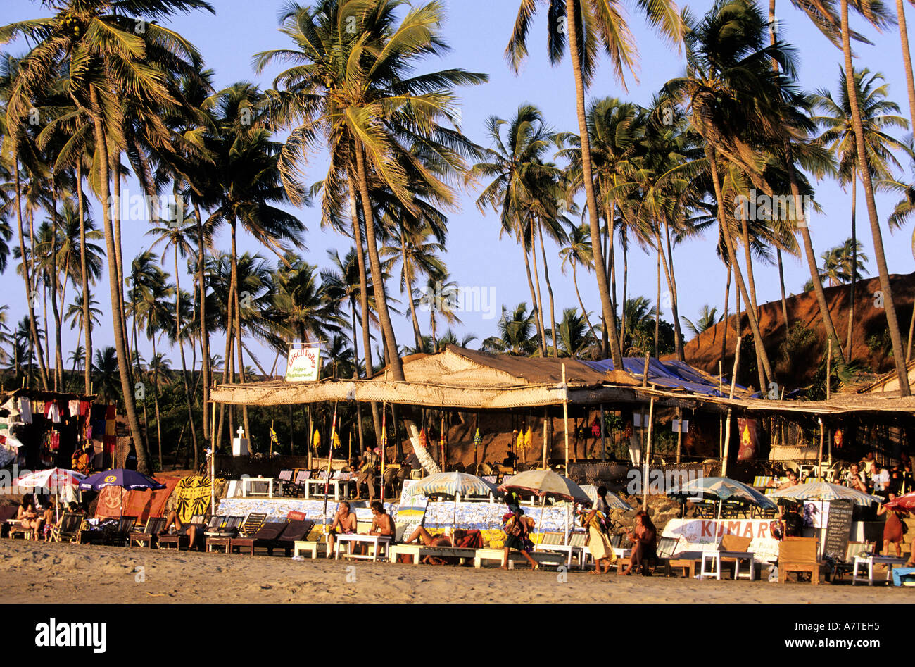 Indien, Goa Zustand, wenig Vagator beach Stockfoto