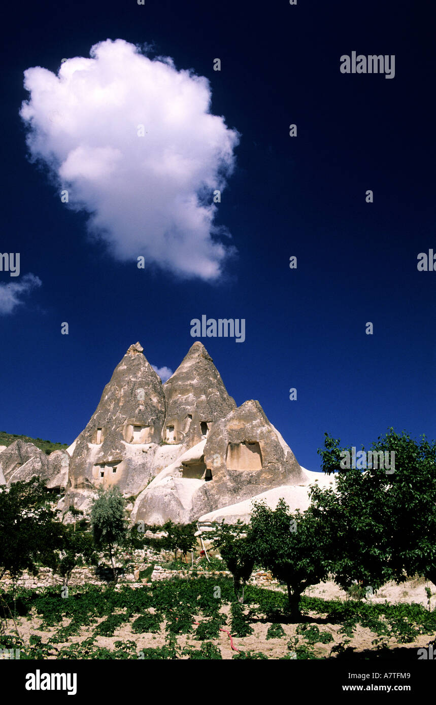 Türkei, Kappadokien, alte entfernt Häuser Stockfoto