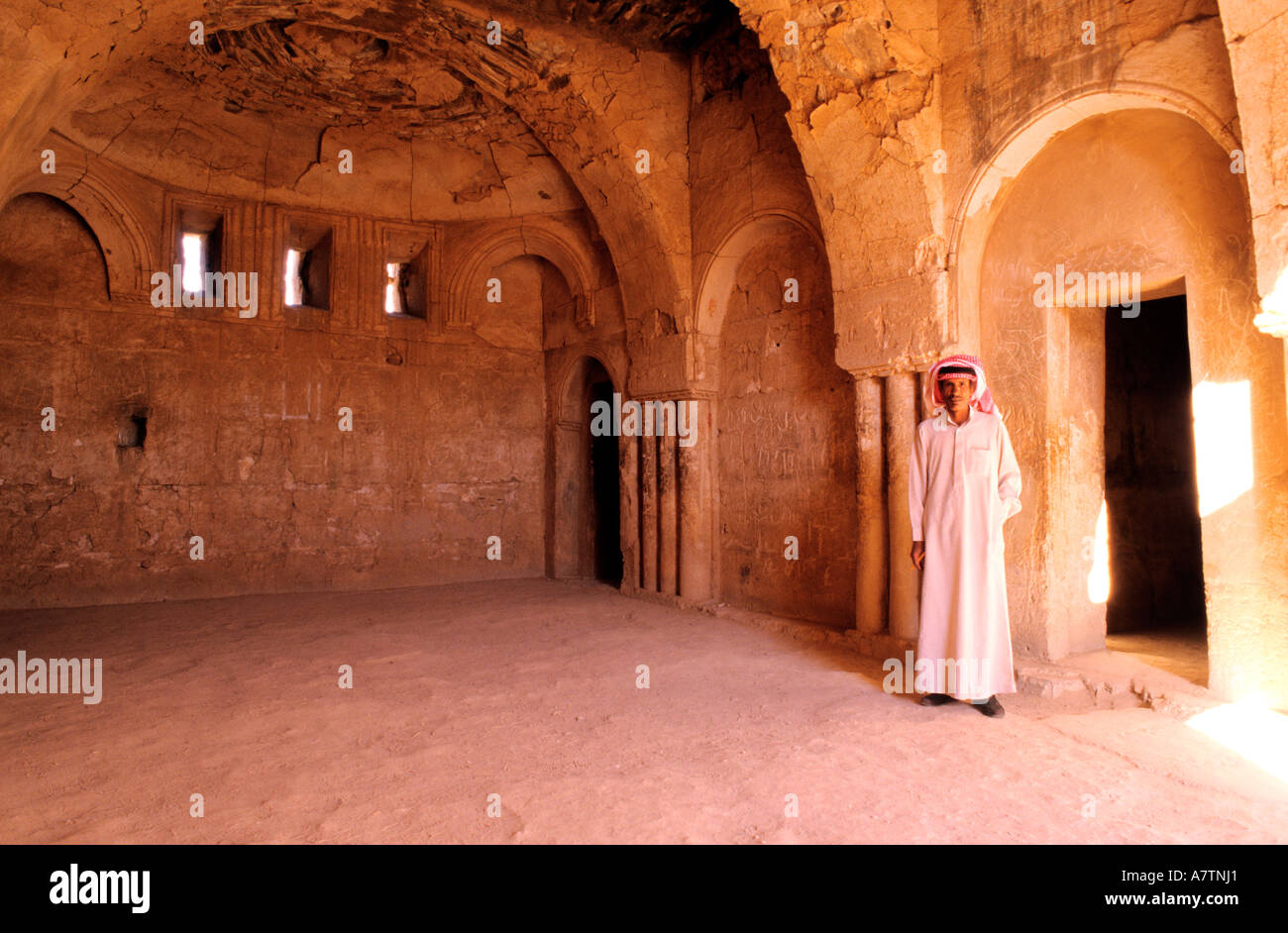 Jordan, Burgen der Wüste, Qasr Al Kharanah Stockfoto