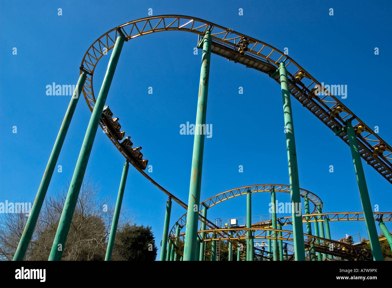 die Hornet Achterbahn Flambards Freizeitpark in der Nähe von Helston, Cornwall, england Stockfoto