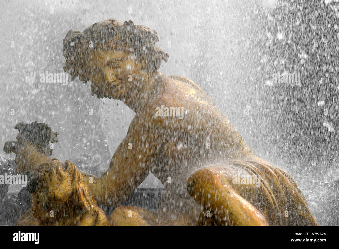 Brunnen des Gottes Bacchus Wein in das Schloss von Versailles Stockfoto
