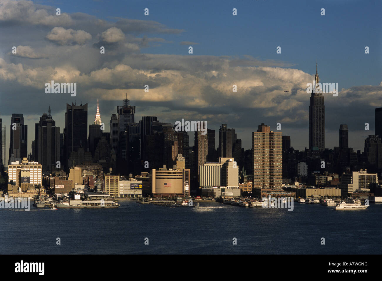 Mid Town Manhattan Hudson River-New York-New York-USA Stockfoto
