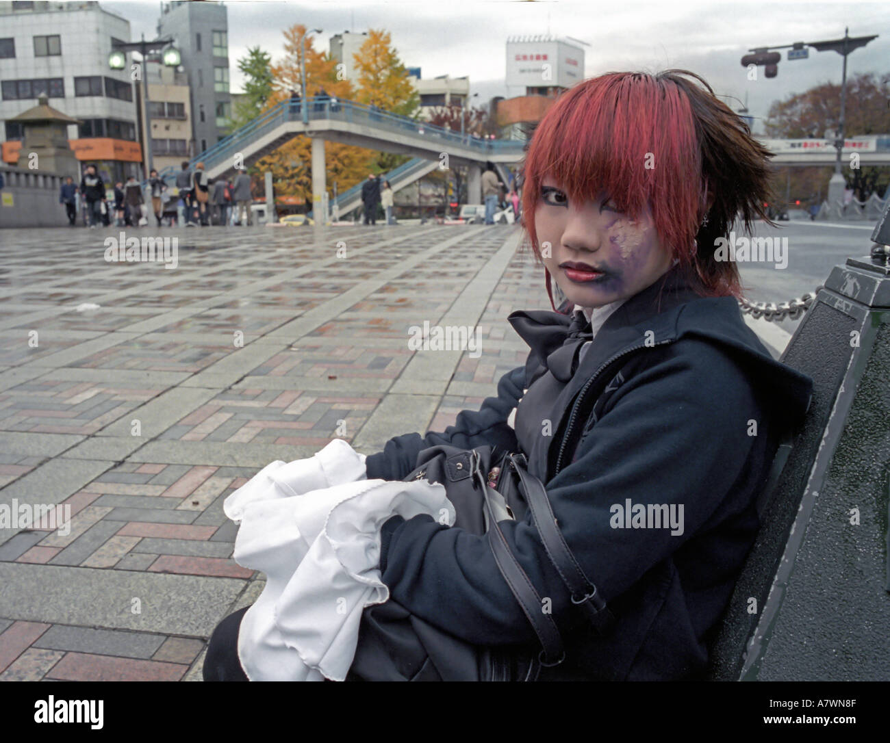 Ein CosPlay-Fan in Shinjuku Tokyo kurz für spielen CosPlay Kostüm ist der letzte Schrei unter den Jugendlichen Fans der Mangas Karikaturen eine Stockfoto