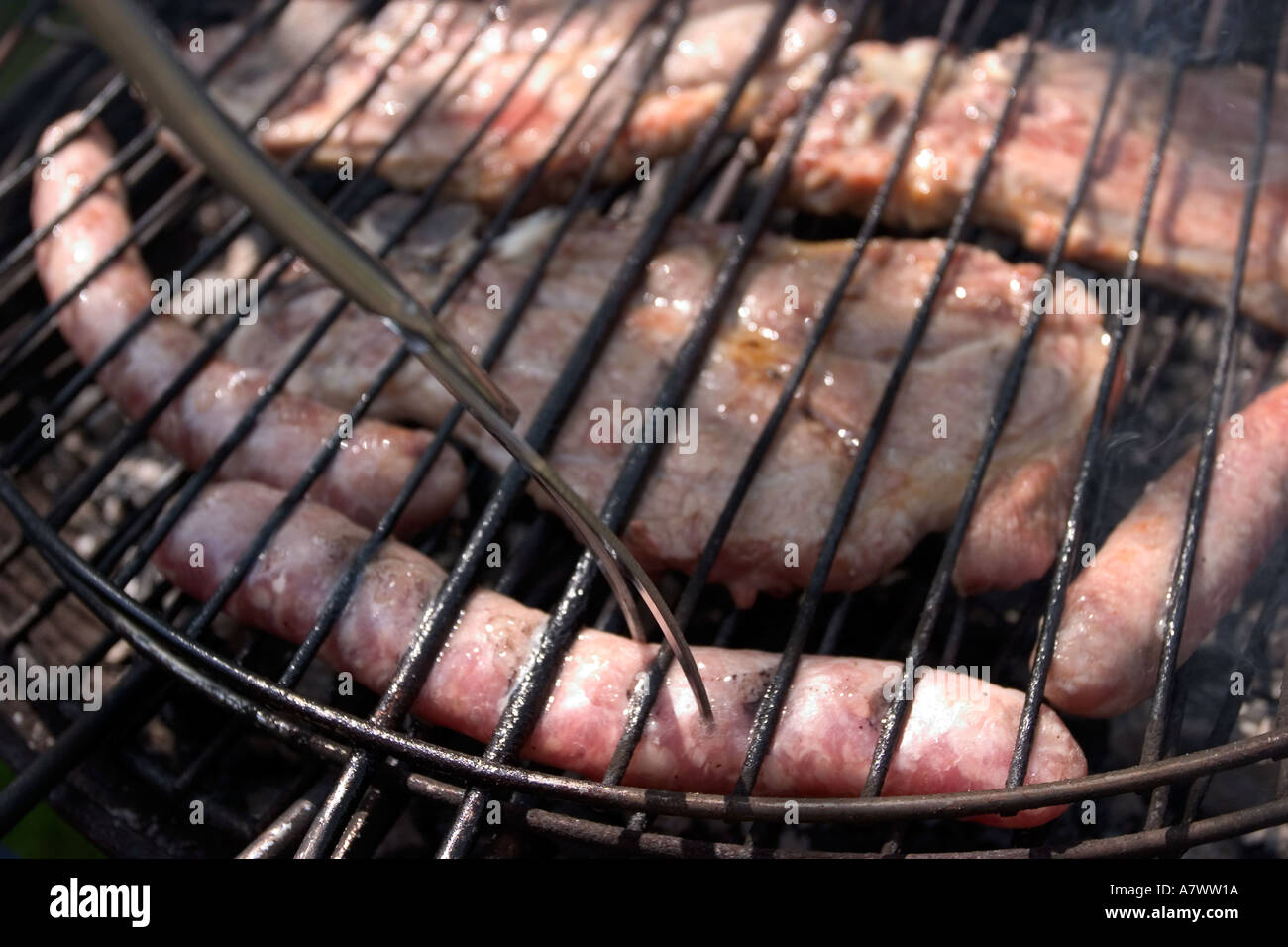 Gegrilltes Fleisch auf grill Stockfoto