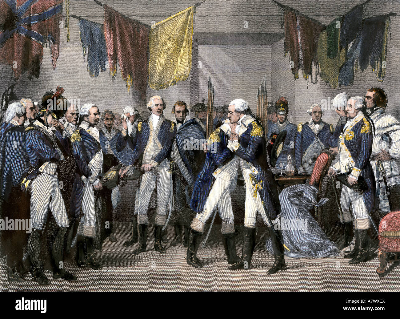 General Washington Abschied von seinen Offizieren nach der