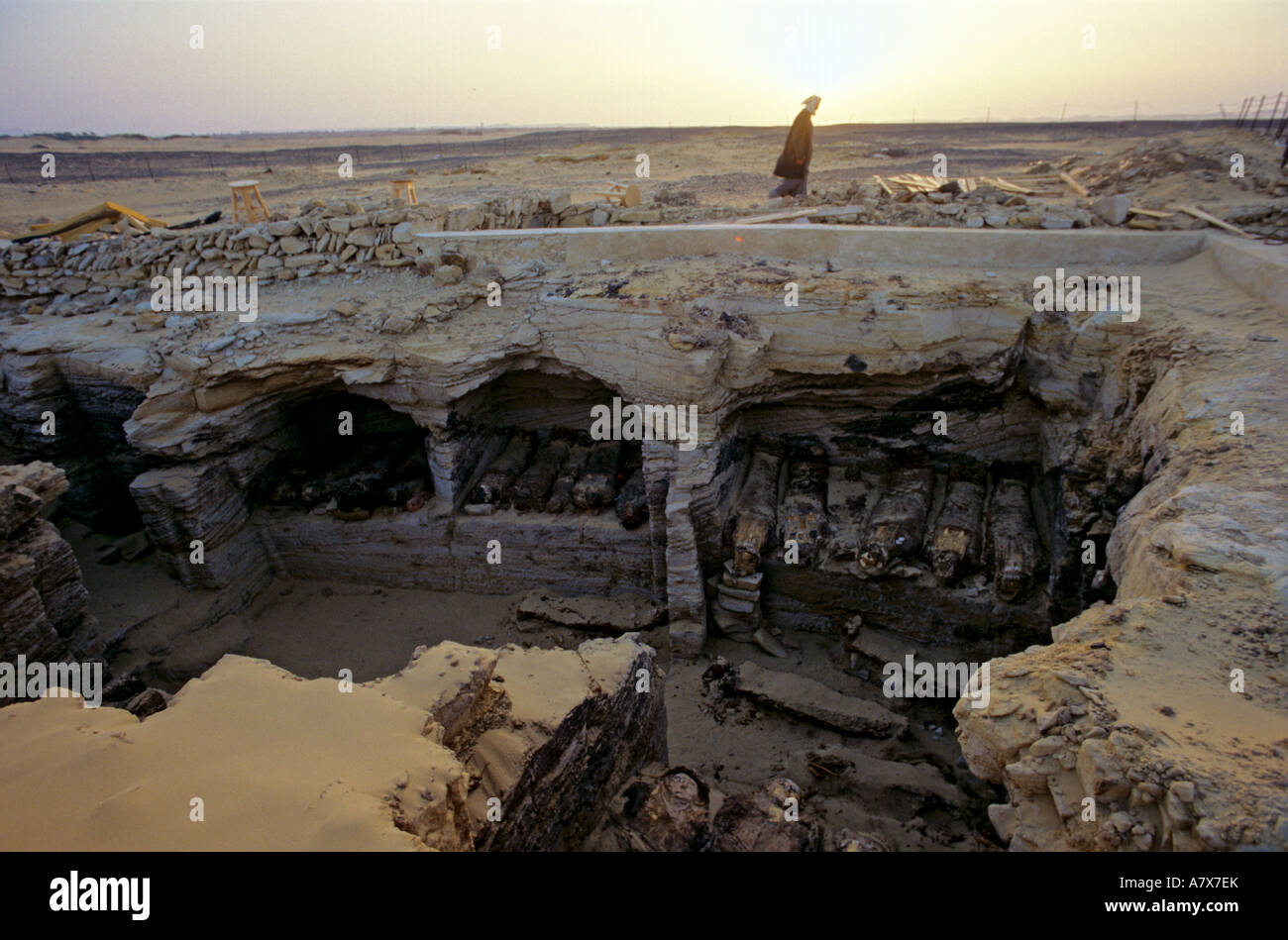 Ägypten, Mumien in Grab 54 Stockfoto