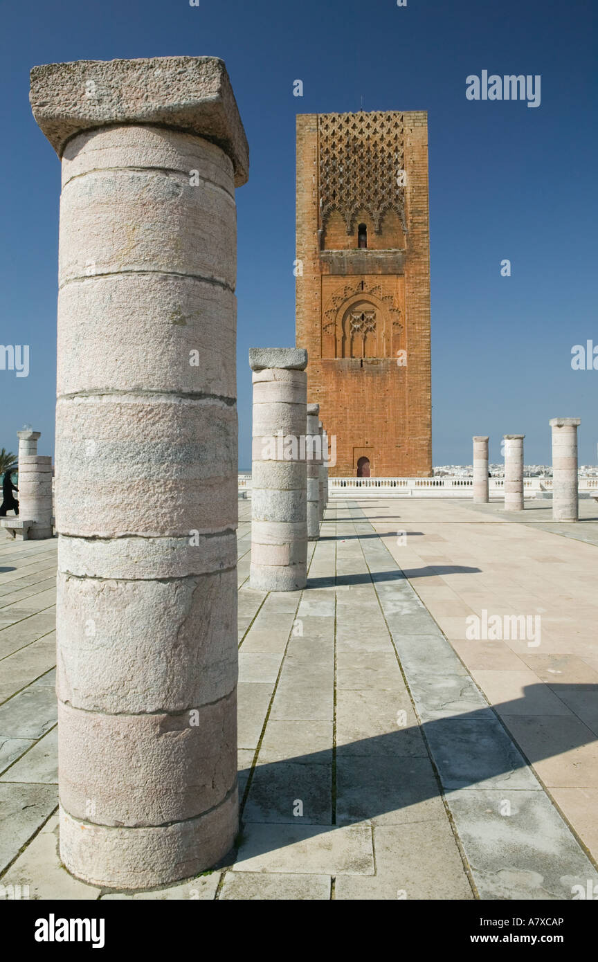 Marokko, Rabat: Hassan-Turm / Le Tour Hassan (b.1195) Stockfoto