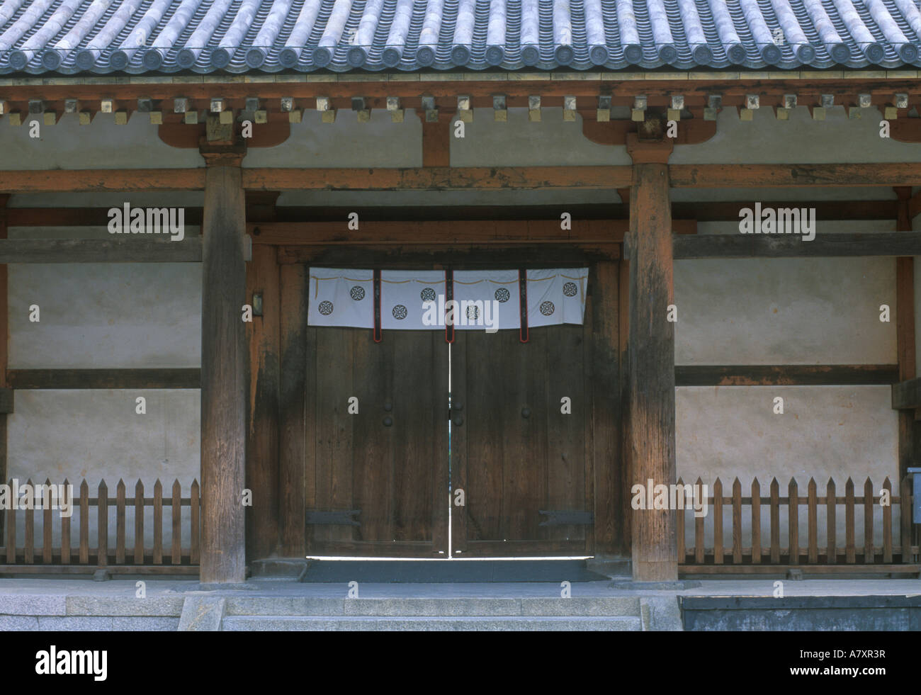 Asien, Japan, Nara, Horyuji-Tempel-Tor Stockfoto