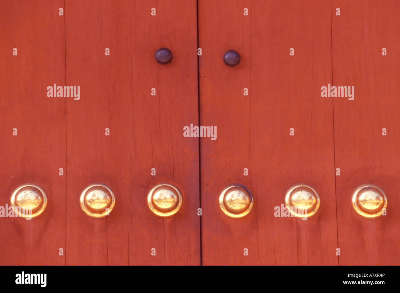 Asien, Japan, Nara, Yakushiji Tempeltür Detail Stockfoto