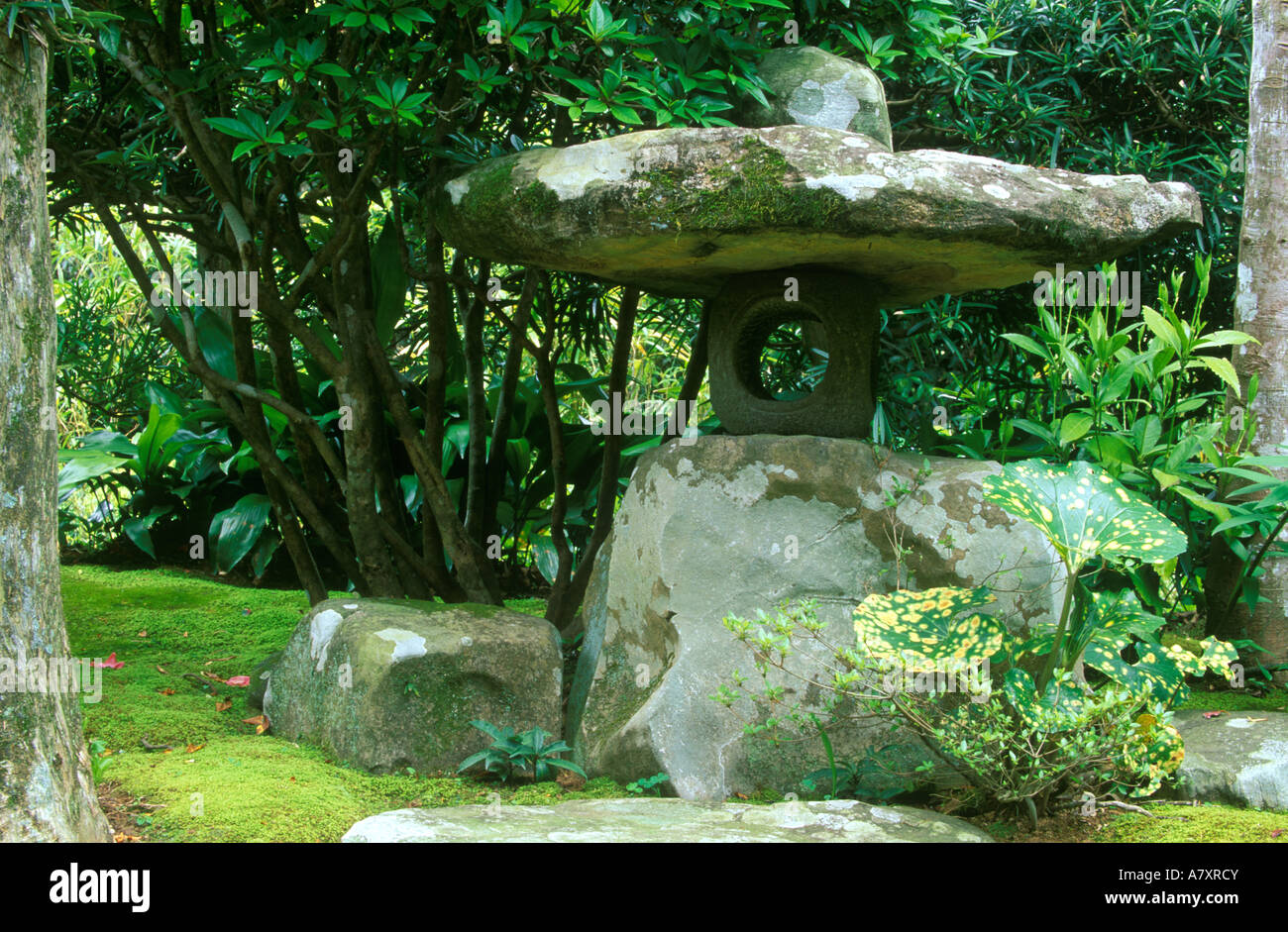 Asien, Japan, Nagasaki, Hirado, Samurai Residence Garden Stockfoto