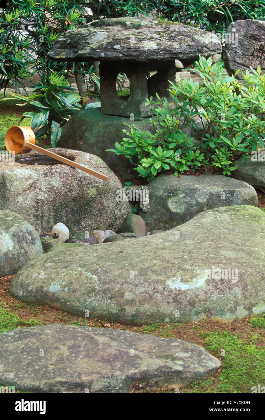 Asien, Japan, Nagasaki, Hirado, Samurai Residence Garden Stockfoto