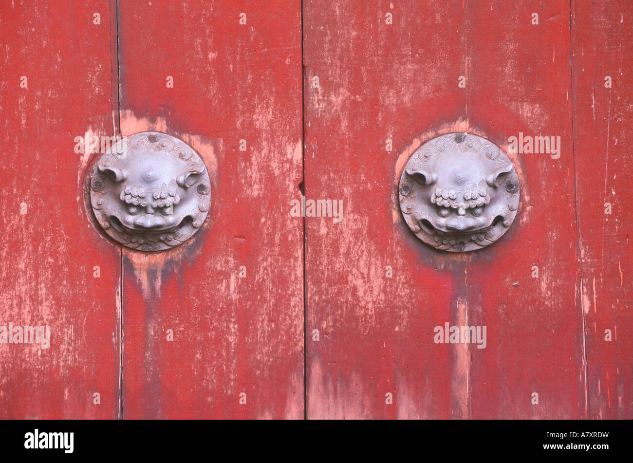Asien, Japan, Nagasaki, Sofukuji Tempel Anschnittdetail Stockfoto