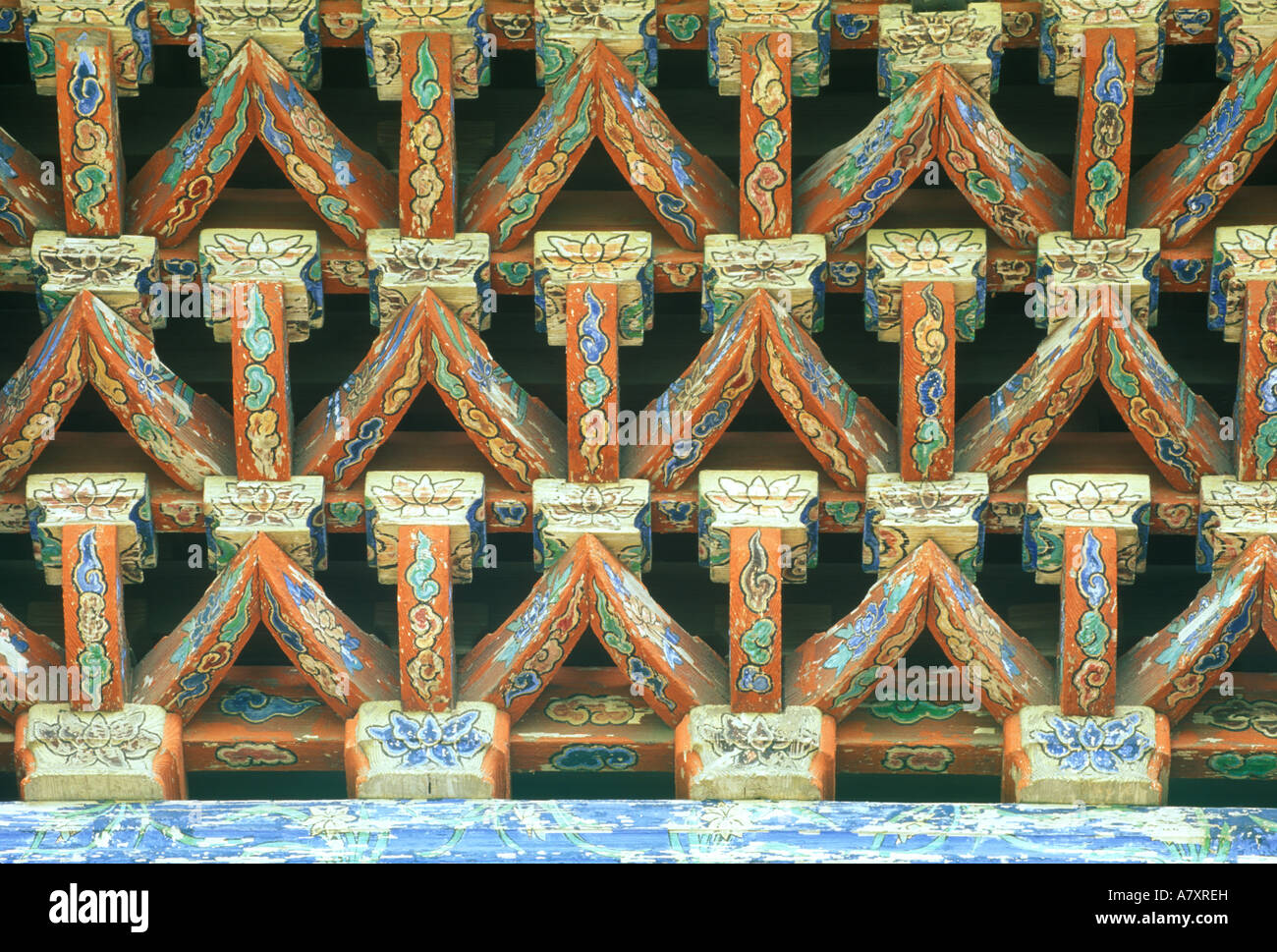 Asien, Japan, Nagasaki, Sofukuji Tempel Anschnittdetail Stockfoto