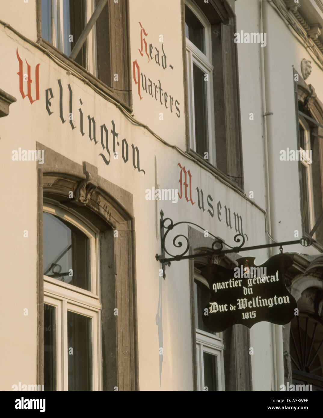 Belgien-Waterloo-Wellington-Hauptsitze Stockfoto