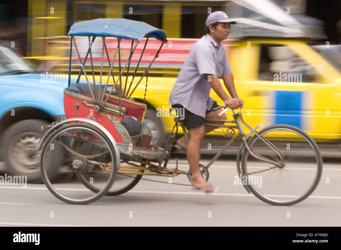 Thailand, Bangkok, Fahrrad-Taxi Stockfotografie - Alamy