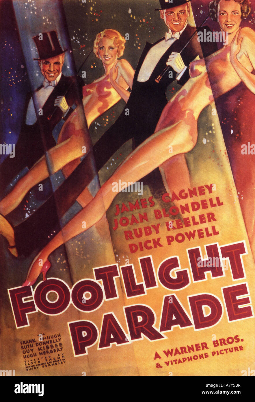 FOOTLIGHT PARADE Plakat für 1933 Warner film mit James Cagney und Joan Blondell Stockfoto